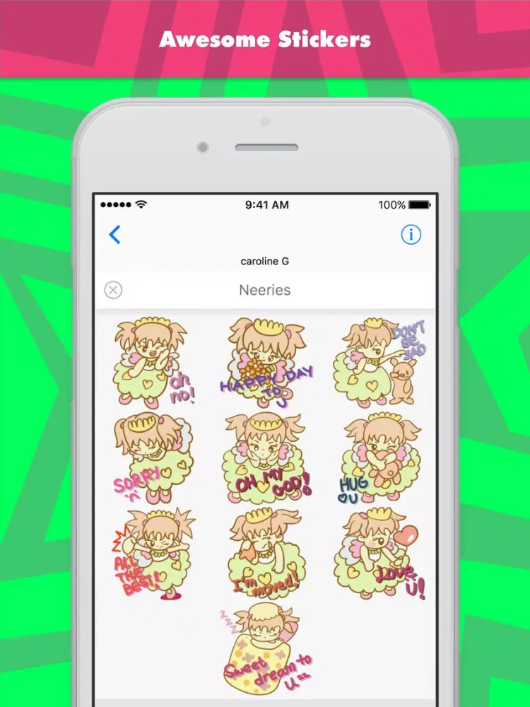 neeries stickers by caroline G iPad  سکرین شاٹس
