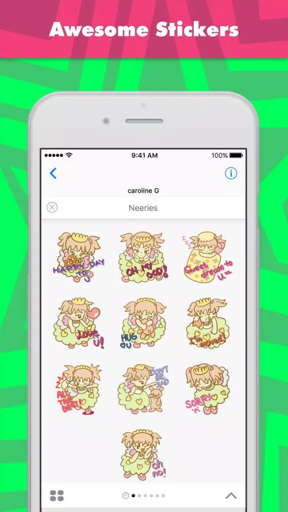 neeries stickers by caroline G سکرین شاٹس