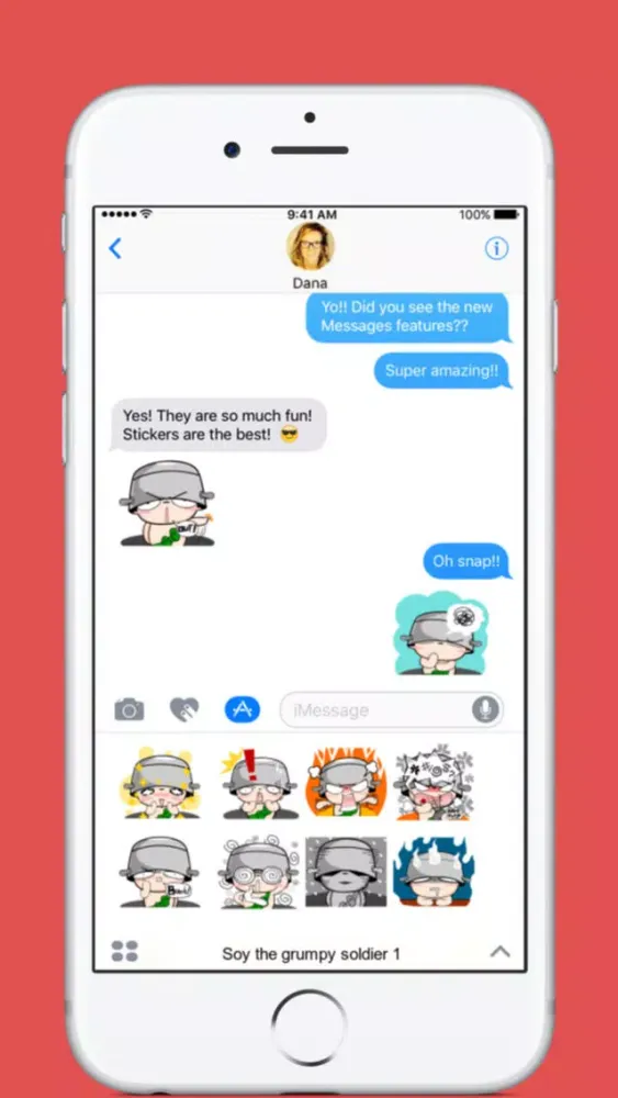 Capturas de tela do Soy The Grumpy Soldier - 1 stickers for iMessage