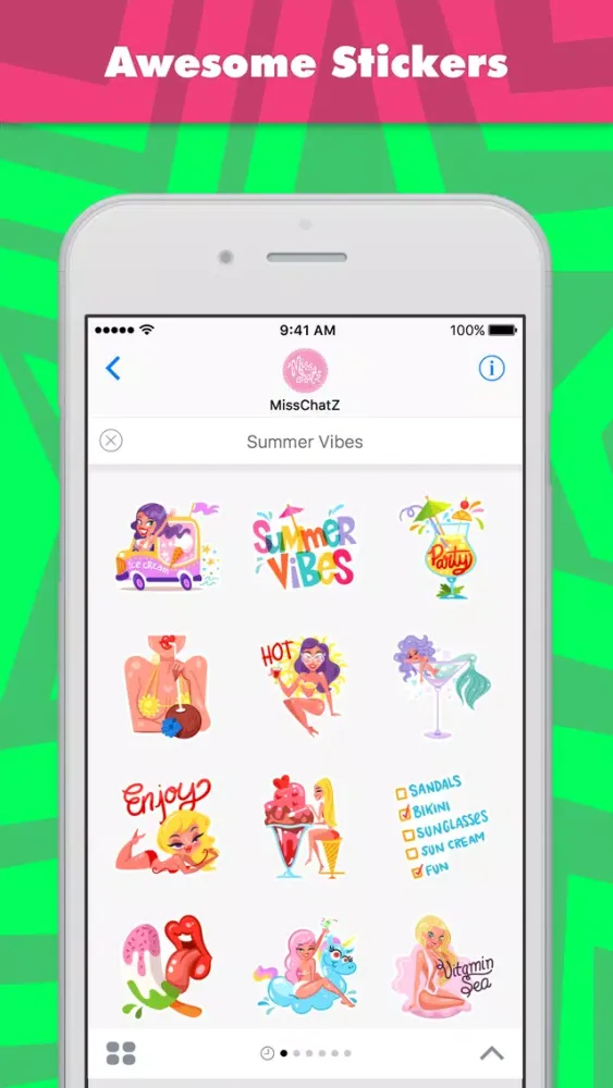 Captures d'écran de Summer Vibes stickers
