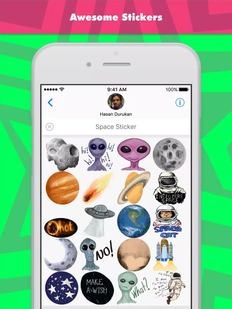 Space Sticker stickers by Hasan iPad 应用截图