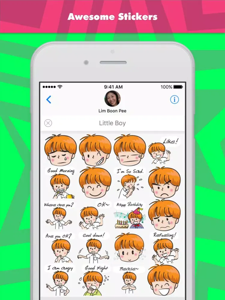 تصاویر Little Boy stickers by wenpei iPad 