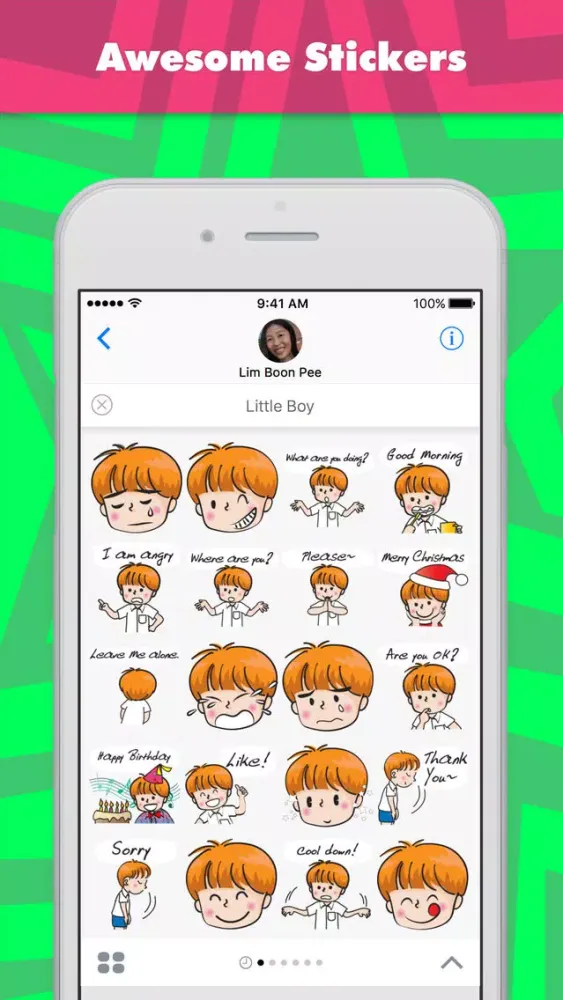 تصاویر Little Boy stickers by wenpei