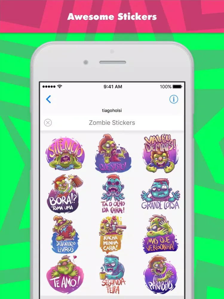 Zombie Stickers stickers iPad 應用截圖