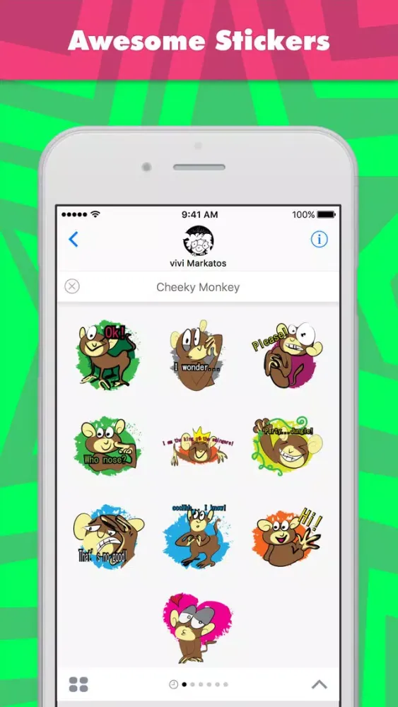 Cheeky Monkey stickers應用截圖