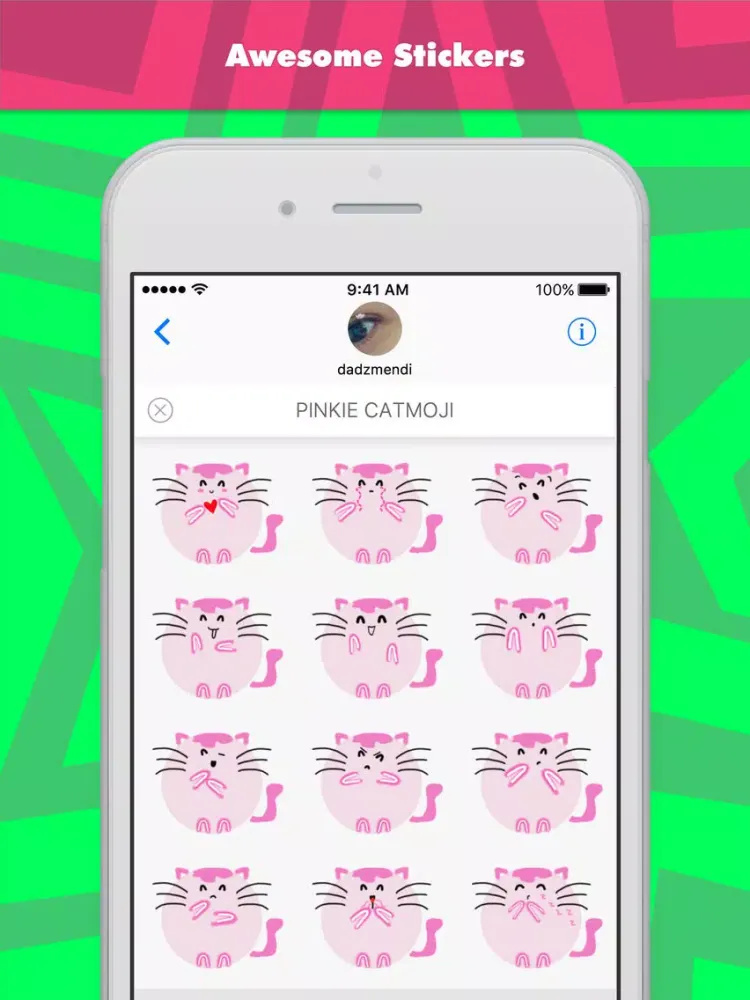 Pinkie Catmoji iPad  스크린샷