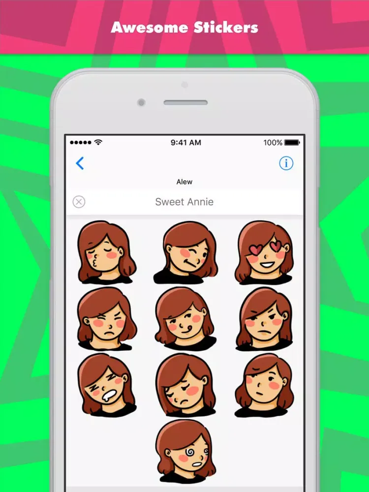 Capturas de pantalla de sweet annie stickers by Alew iPad 