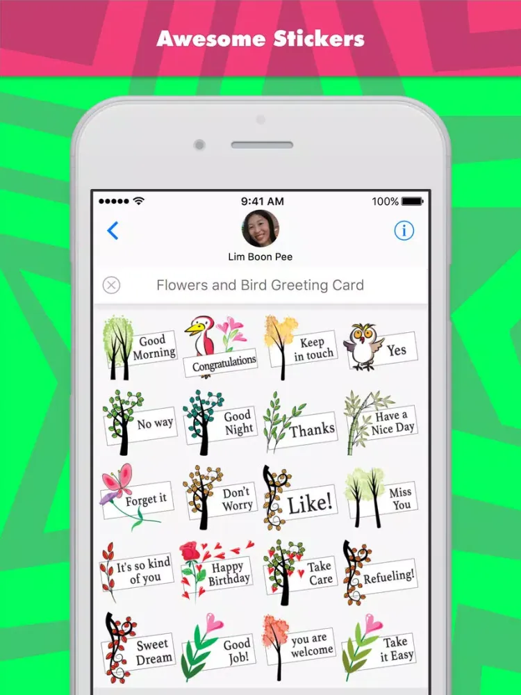 Скриншоты Flowers and Bird Greeting Card iPad 