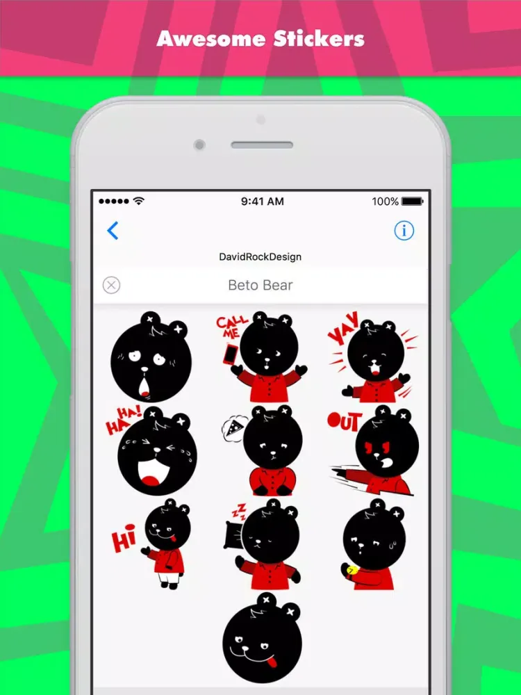 Captures d'écran de Beto Bear stickers iPad 