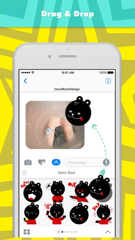 Captures d'écran de Beto Bear stickers