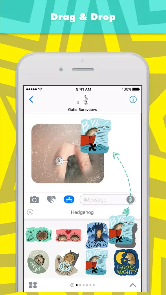 Hedgehog stickers by gatis2 Screenshots