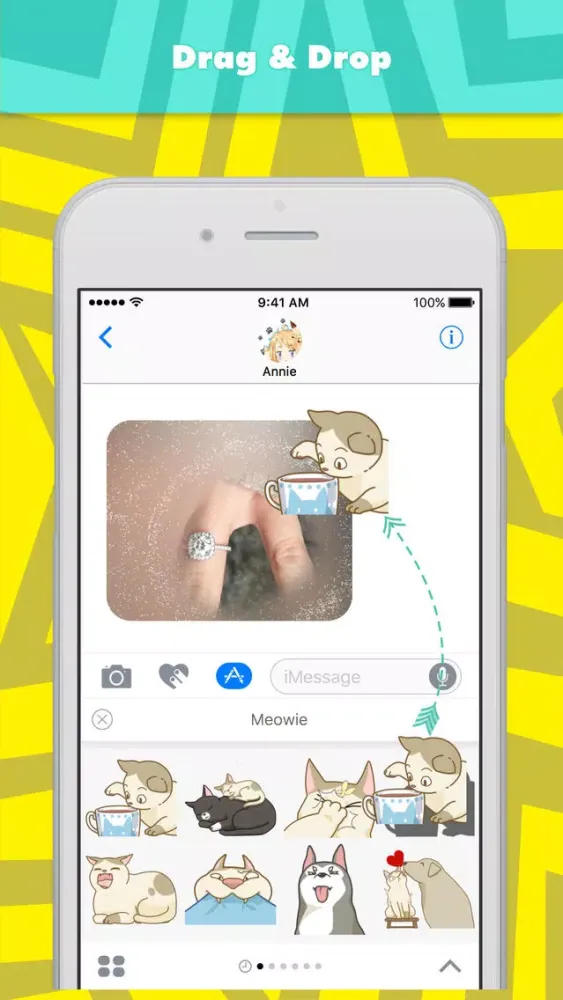 Tangkapan layar Meowie stickers by Annie