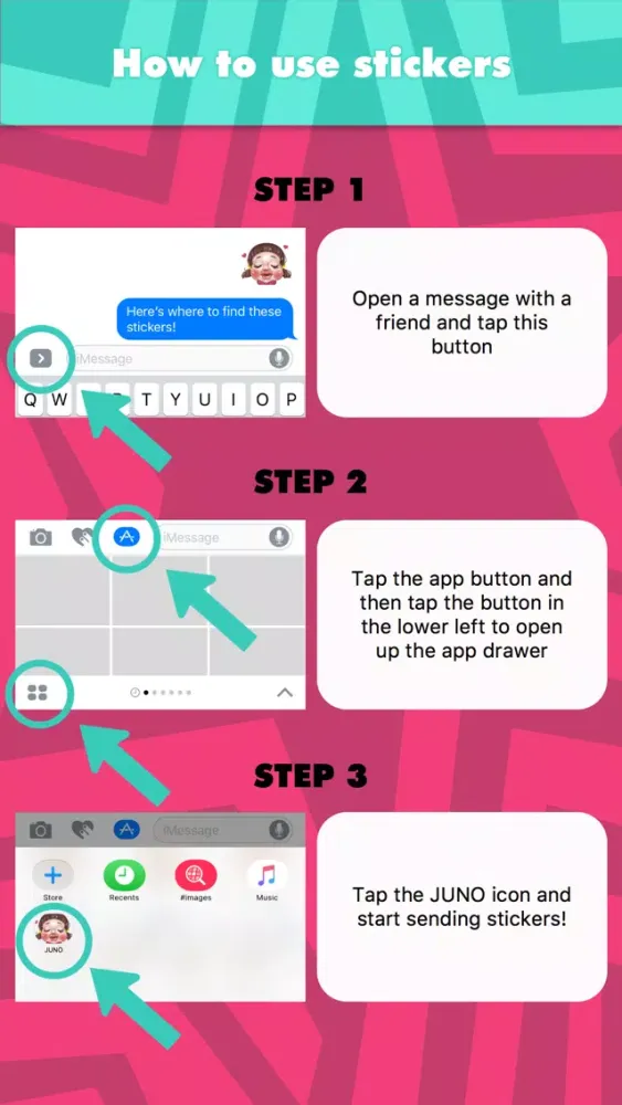 JUNO young girl stickers स्क्रीनशॉट