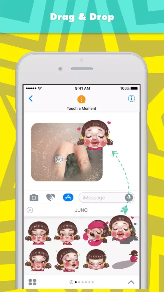 JUNO young girl stickers स्क्रीनशॉट