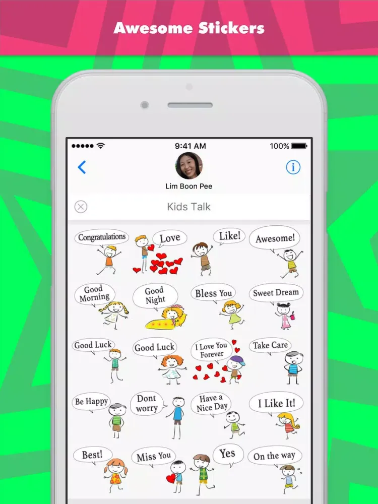 Zrzuty ekranu kids talk stickers by wenpei iPad 