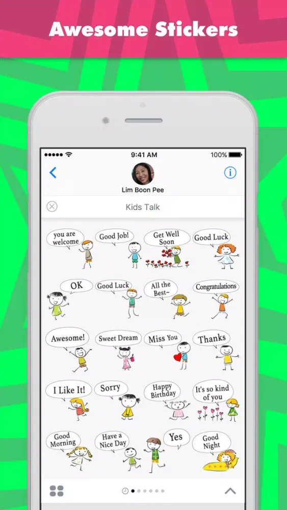 Zrzuty ekranu kids talk stickers by wenpei
