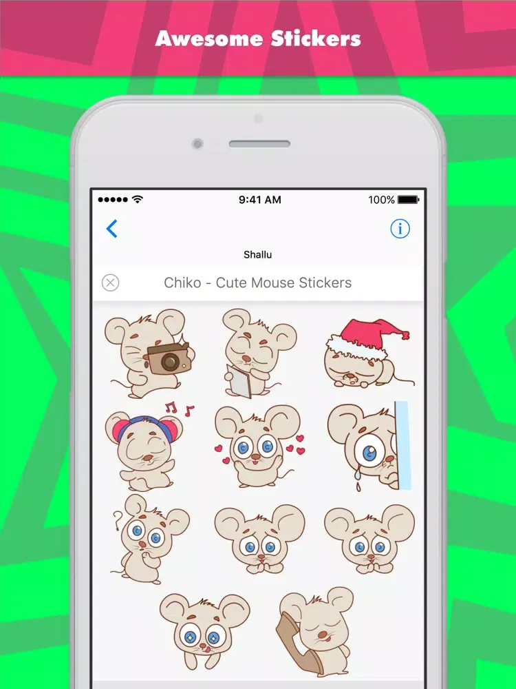 Chiko - Cute Mouse Stickers iPad  Ekran Görüntüleri