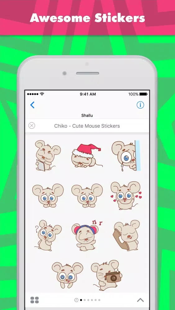 Chiko - Cute Mouse Stickers Ekran Görüntüleri