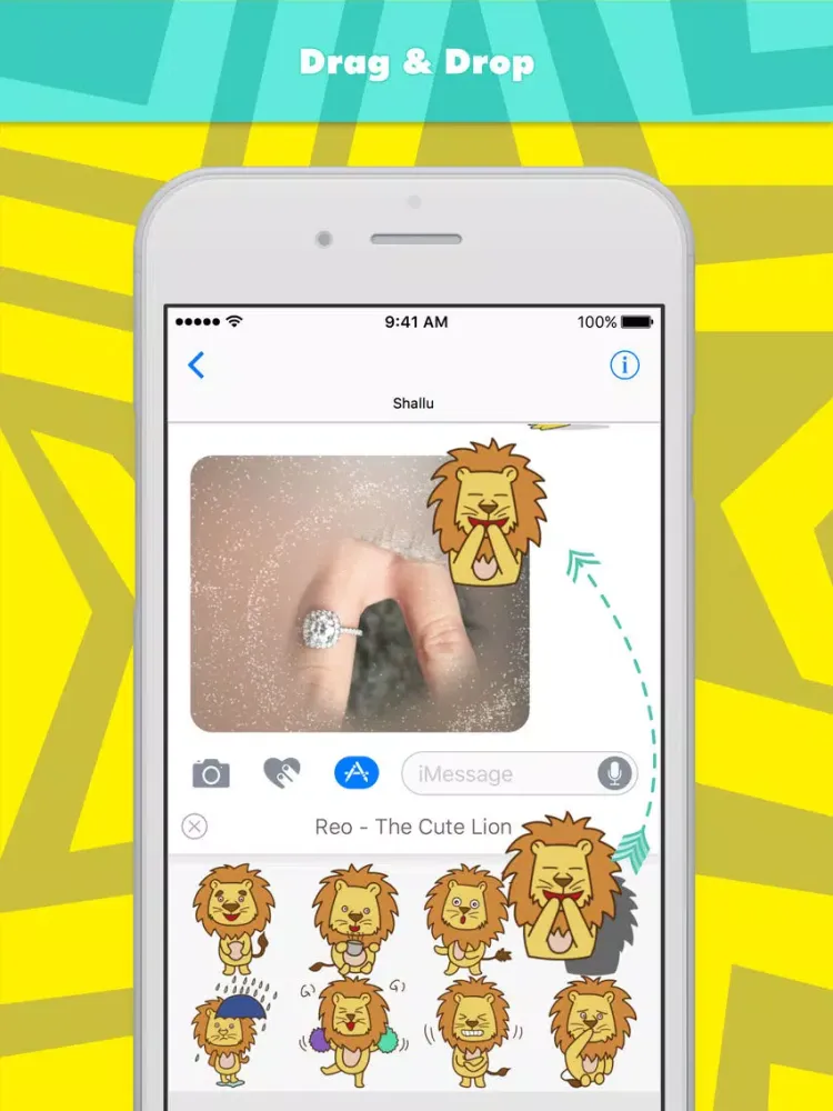 Reo - The Cute Lion stickers iPad  Screenshots