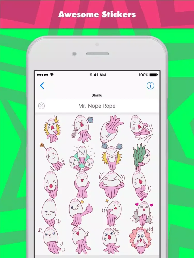 Mr. Nope Rope stickers iPad  Screenshots