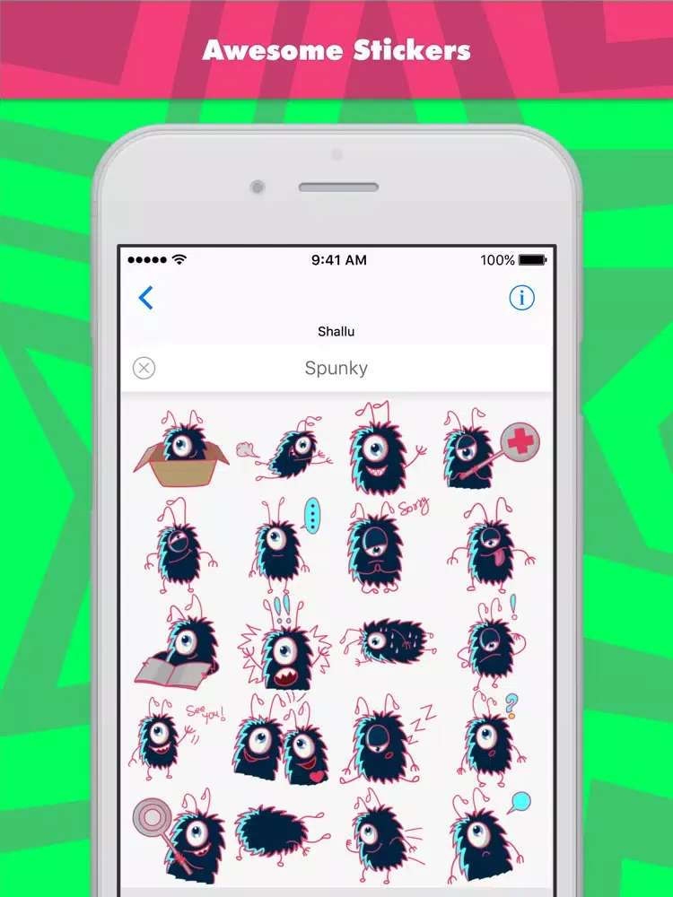 Spunky stickers by Shallu iPad  سکرین شاٹس