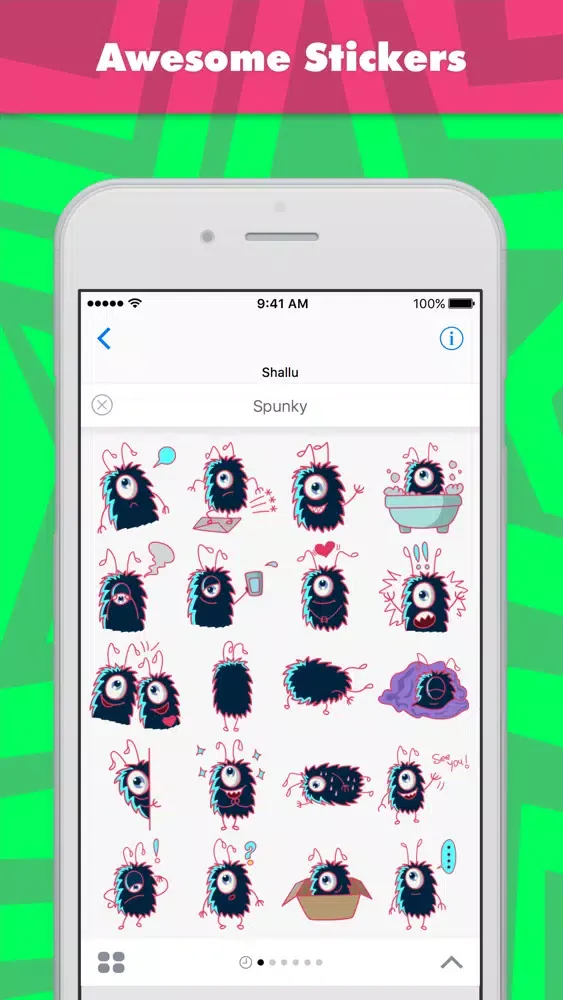 Spunky stickers by Shallu سکرین شاٹس