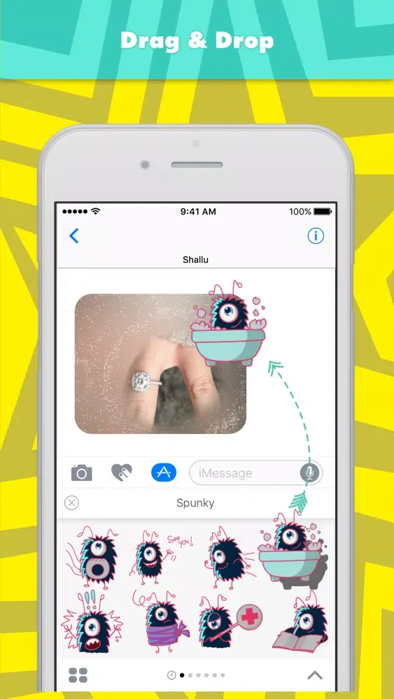 Spunky stickers by Shallu سکرین شاٹس