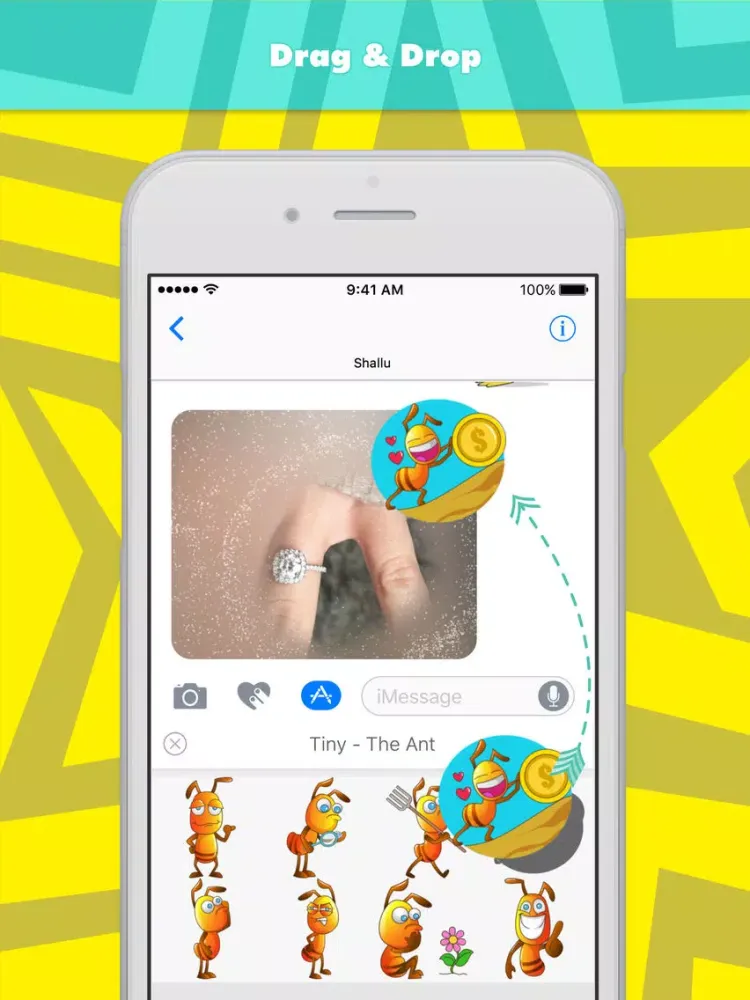 ภาพหน้าจอของ Tiny - The Ant stickers iPad 