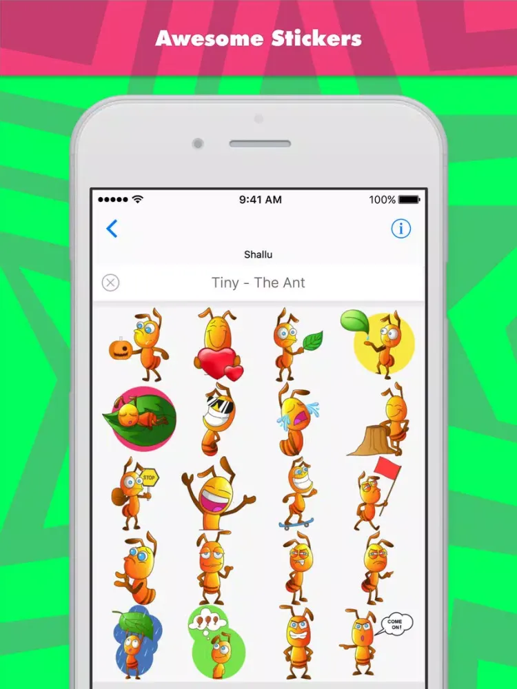 ภาพหน้าจอของ Tiny - The Ant stickers iPad 