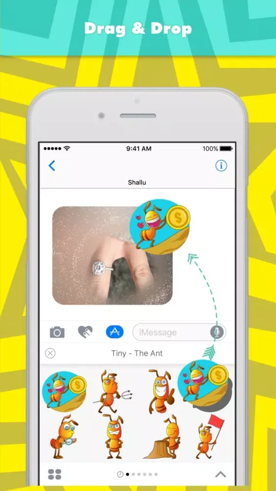 ภาพหน้าจอของ Tiny - The Ant stickers