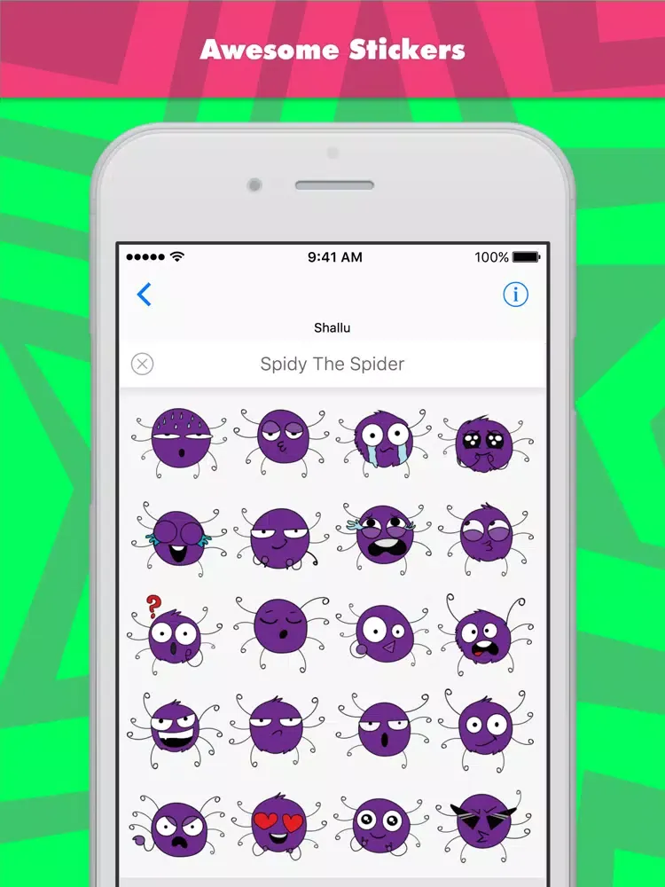 تصاویر Spidy The Spider stickers iPad 