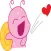 Pinky Snail stickers by Shallu