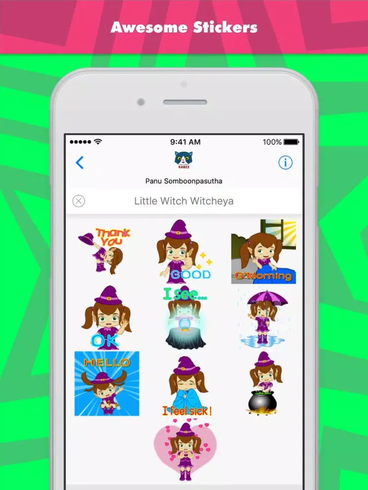 Little Witch Witcheya stickers iPad  স্ক্রিনশট