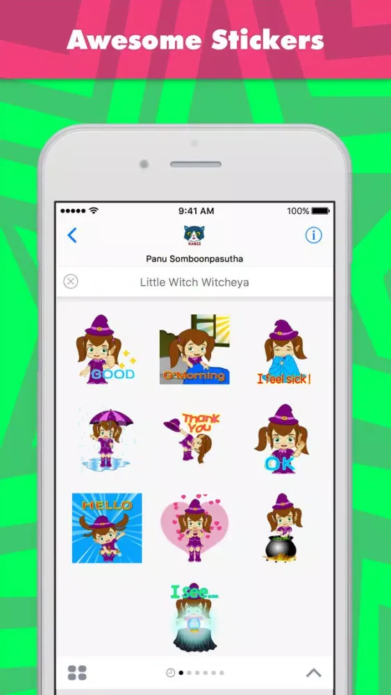 Little Witch Witcheya stickers স্ক্রিনশট