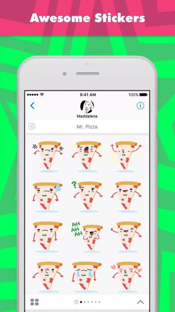 Tangkapan skrin Mr. Pizza stickers by Maddalena