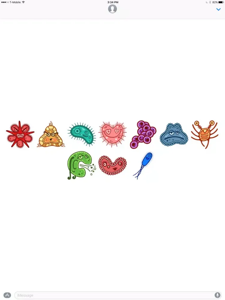 Microbes stickers by chayground iPad 应用截图