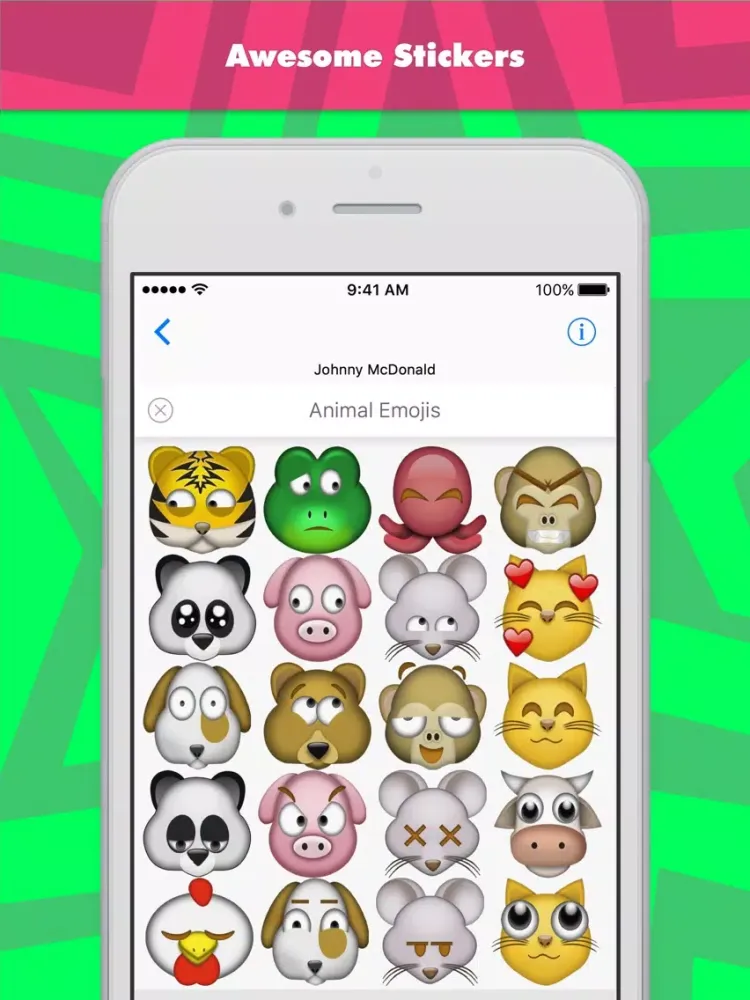 Zrzuty ekranu Animal Emojis stickers by Johnnymcdonald1 iPad 
