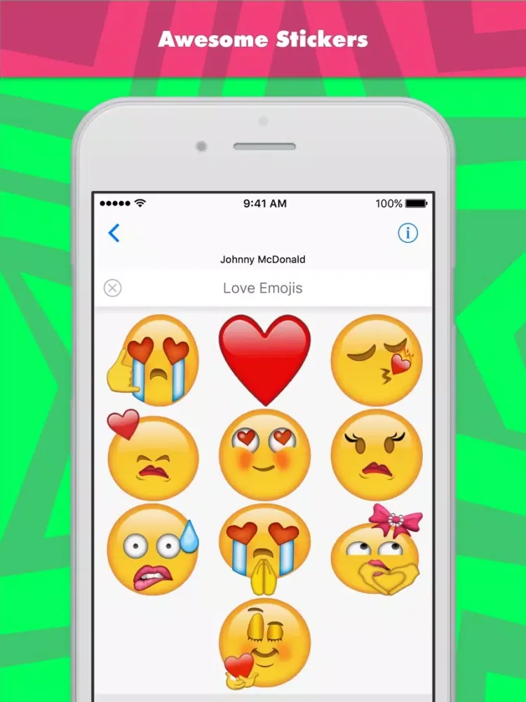 Screenshot di Love Emojis stickers by Johnnymcdonald1 iPad 