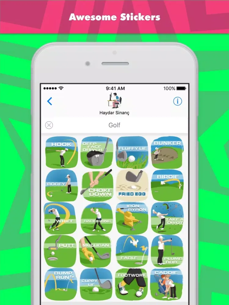 Скриншоты Golf stickers by Haydar iPad 