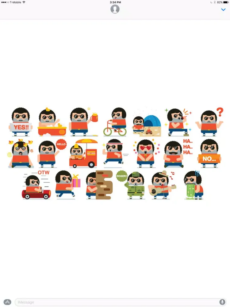 Frizzy Guy stickers by pecellele pencil iPad  স্ক্রিনশট