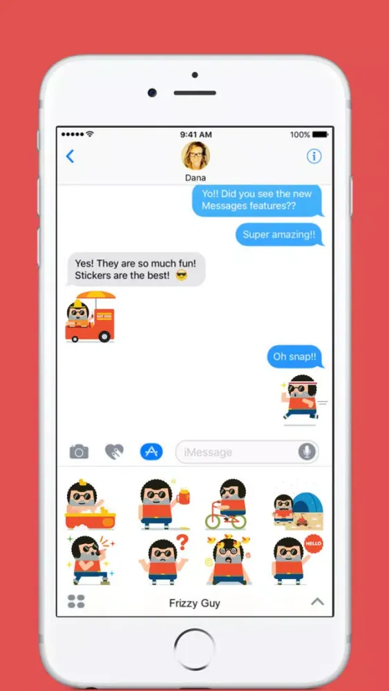 Frizzy Guy stickers by pecellele pencil স্ক্রিনশট
