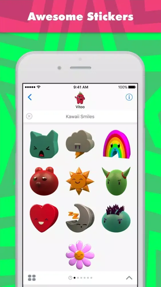 Kawaii Smiles stickers by Vito Screenshots