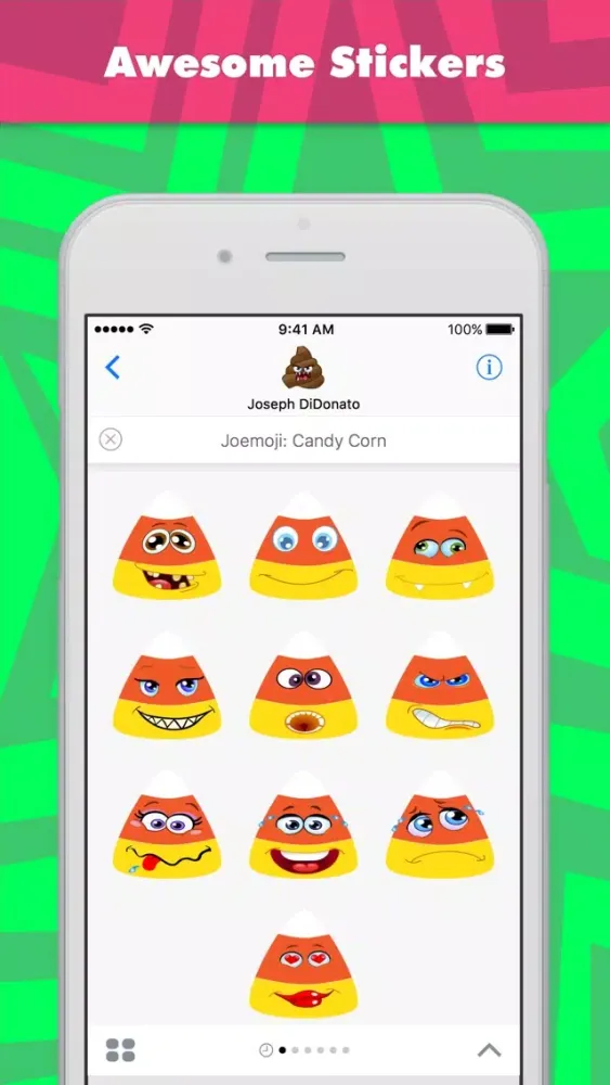 Capturas de tela do Joemoji: Candy Corn stickers by Joemoji