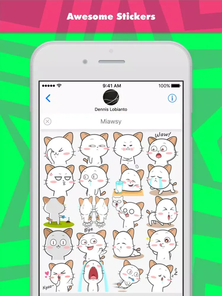 Ảnh chụp màn hình của Miawsy stickers by DeLo iPad 