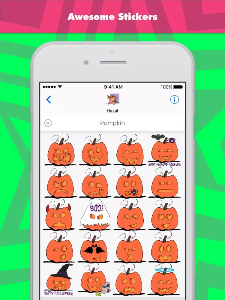 Screenshot di Pumpkin stickers by Hazal iPad 