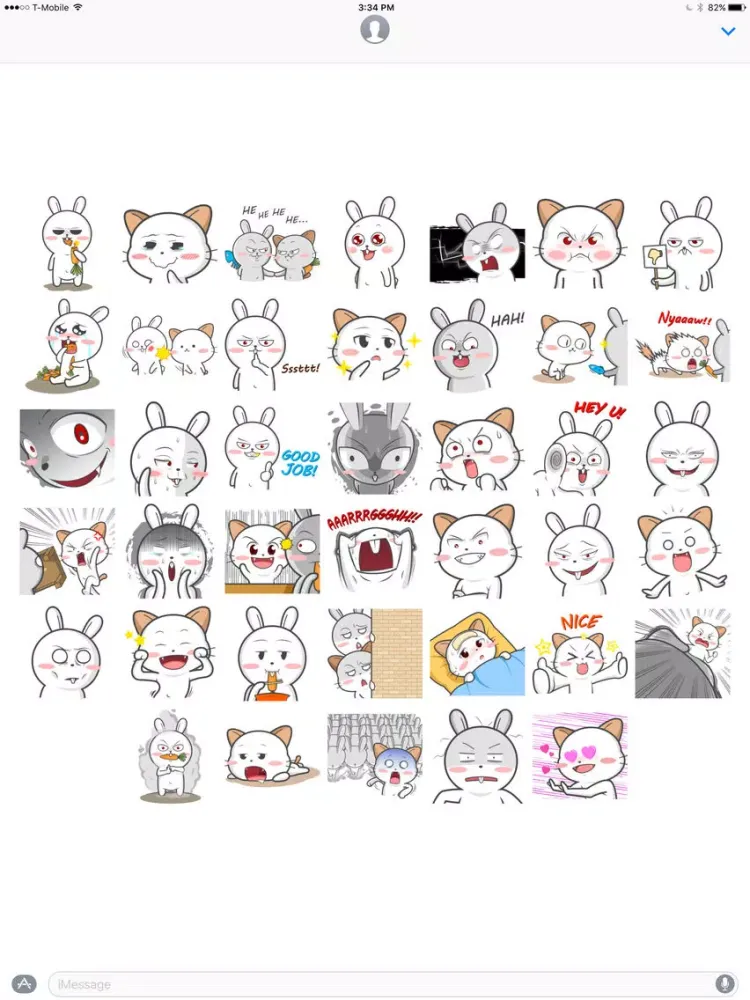 Captures d'écran de Miawsy & Coby stickers by DeLo for iMessage iPad 