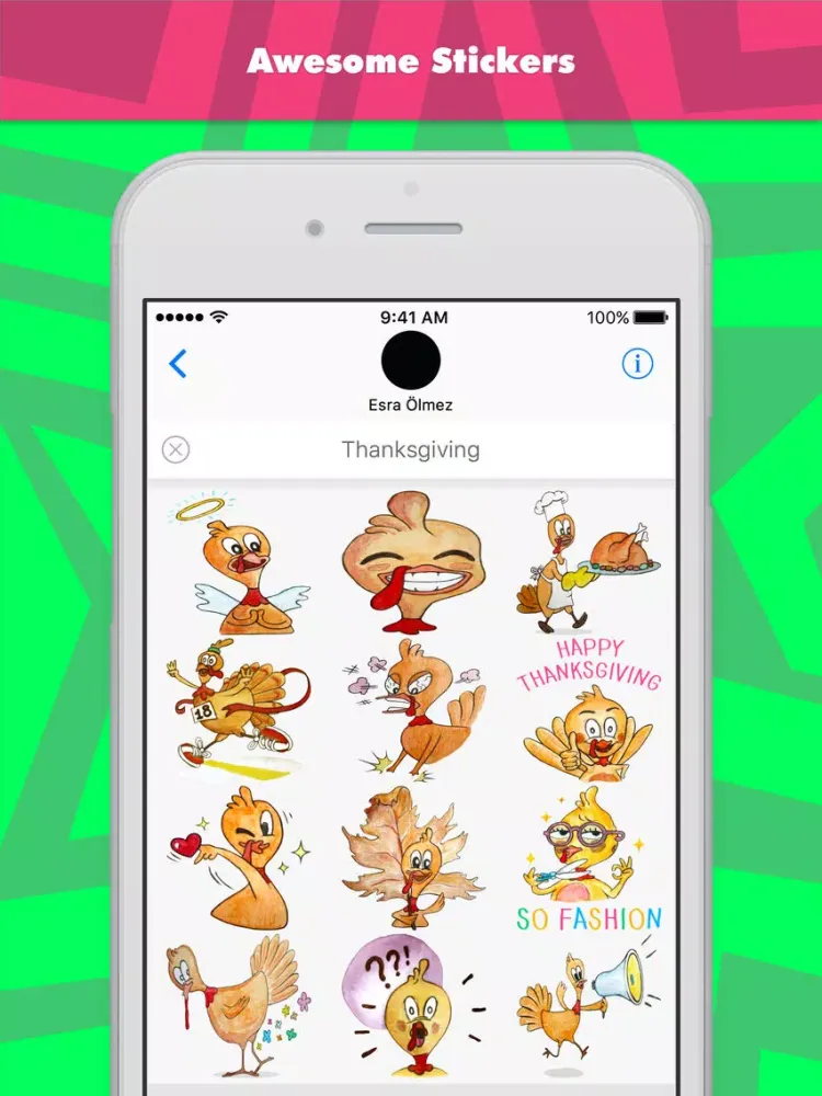 Zrzuty ekranu Thanksgiving stickers by Esra Olmez iPad 