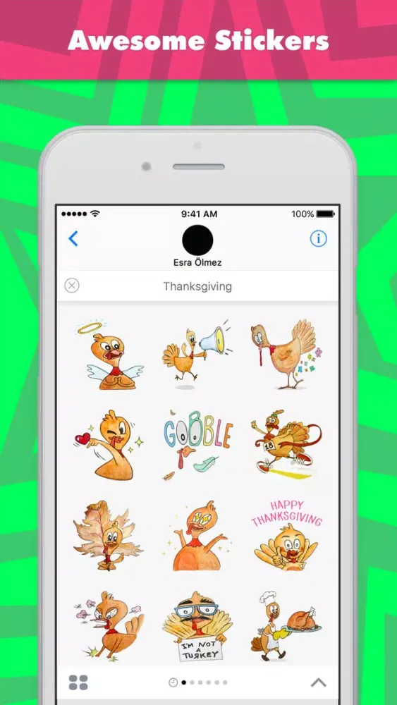 Zrzuty ekranu Thanksgiving stickers by Esra Olmez