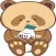 Brown Panda stickers by Rizki Denjaka