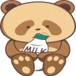 Brown Panda stickers by Rizki Denjaka Brown Panda stickers by Rizki Denjaka